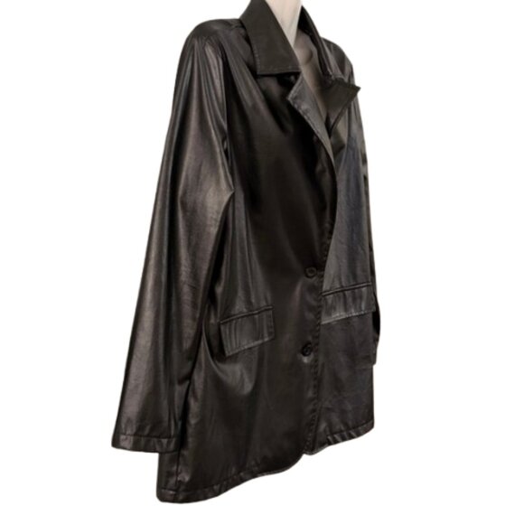 Shein faux leather jacket oversized size M - Picture 3 of 9
